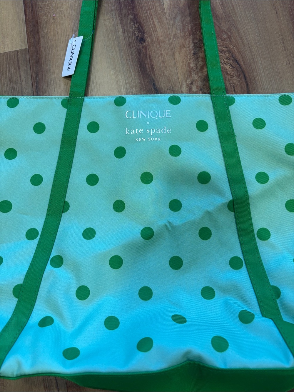 Clinique Kate spade Green Polka Dot Tote Bag